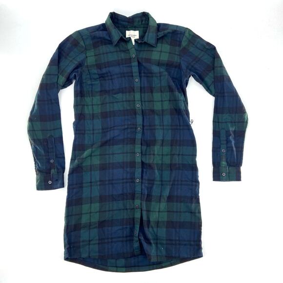 Abercrombie & Fitch Flannel Shirt Dress XST - Picture 2 of 10